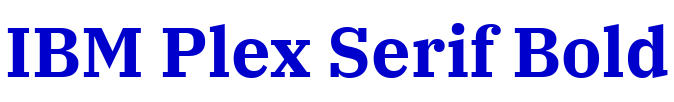 IBM Plex Serif Bold लिपि